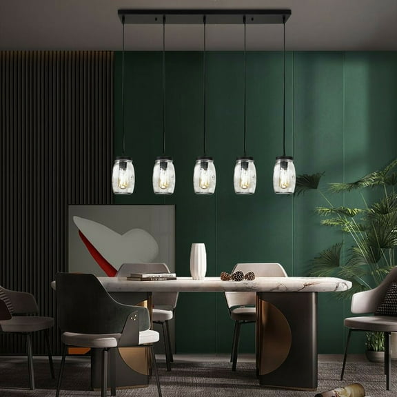 Modern Glass Mason Jar Light Fixture Pendant Lamp Chandelier Lighting 40W 110V