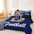 thumbnail image 4 of jejeloiu American Theme 7-Piece Twin Bedding Sets For Kids,Blue Gray Sport Team Bedding Comforter Set For Boys,Black Reversible, 4 of 7