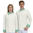 thumbnail image 2 of Unisex Long Sleeve Chef Coat, Waterproof Oil-Resistant Buttoned Kitchen Uniform for Professional Chefs, Restaurant Hotel Catering Staff,White 3XL, 2 of 6
