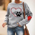 thumbnail image 2 of Tops holgados con mangas caídas para mujer, Tops con estampado de amor para el Día de San Valentín, blusa de manga larga con estampado de corazón y amor, Tops Tuinc, sudaderas Pompotops  gfhjh16990, 2 of 7