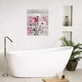 thumbnail image 3 of Pink Flower Canvas Wall Art, Rustic Farmhouse Floral Print on Wood Background, Blush Botanical Wall Decor for Bedroom Bathroom Living Room, Ready to Hang, 3 of 5