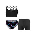 thumbnail image 3 of YIZYIF Kids Girls Tankini 3-Pieces Swimsuit Strappy Back Tank Top with Bikini Bottoms Shorts Bathing Suit Night Pegasus 4, 3 of 7