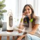 thumbnail image 4 of Desktop Portable Fan With Three Wind Speeds Automatic Oscillating Head With Night Light For A Cool And Soothing Feeling Suitable For Home Office And Bedroom Use, 4 of 7
