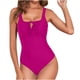 thumbnail image 2 of Traje de baño de una pieza para mujer, moda de primavera para mujer, conservador, color sólido, estilo falda, conjunto de traje de baño con abertura, traje de baño de moda de playa para mujer, trajes, 2 of 4