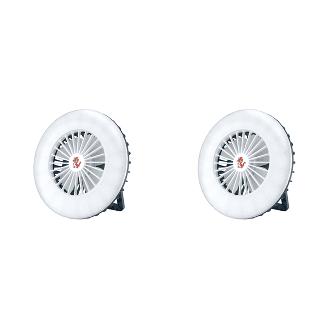 Camping Fan con luz LED Luz de campamento con gancho 2 en 1 para acampar de senderismo