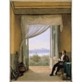 thumbnail image 3 of Franz Ludwig Catel 19x24 Black Modern Framed Museum Art Print Titled - Schinkel in Naples (1824), 3 of 5