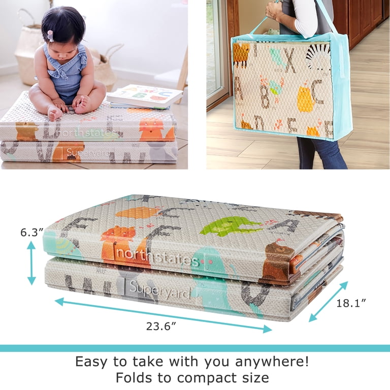 Toddleroo by North States Superyard Folding ABC Play Mat for