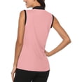 thumbnail image 2 of ADREAMLY Women Golf Shirts Sleeveless Tennis Polo Shirt Zip Up Sports Tank Tops, 2 of 7