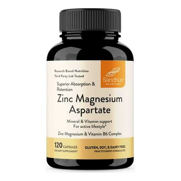Sandhus Zinc Magnesium & Vitamina B6 Complex 120 Caps
