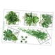 thumbnail image 4 of 2 adhesivos de pared 3D de PVC con diseño de plantas verdes vívidas en cuadrícula. Estilo A, 4 of 9