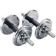 40-Pound Chrome Dumbbell Set