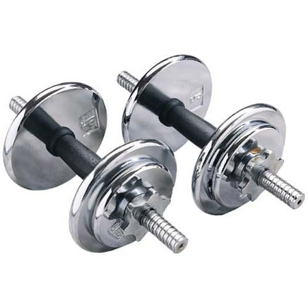 40-Pound Chrome Dumbbell Set