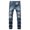 Light Blue, variant on Honeeladyy Fashion Trend Men's Micro Elastic Slim Tie Elastic Small Straight Leg Mens Sweatpants
