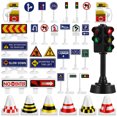 thumbnail image 3 of 56 PCS Play Traffic Signs Street Road Signs Road Signal Signal Toys con 2 PCS Modelos de semáforo para niños, 3 of 7
