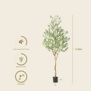 Nafresh 7FT Tall er Style Artificial Olive Tree, Realistic Faux Olive Plant for Indoor Décor