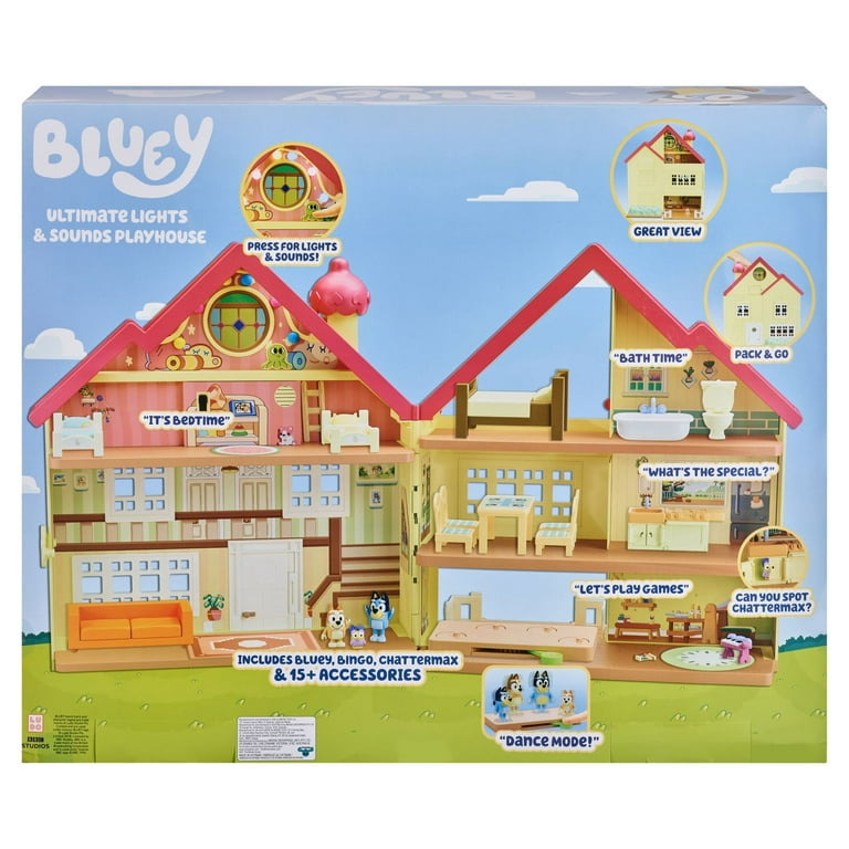Bluey Ultimate Lights & Sounds Playhouse with Two India