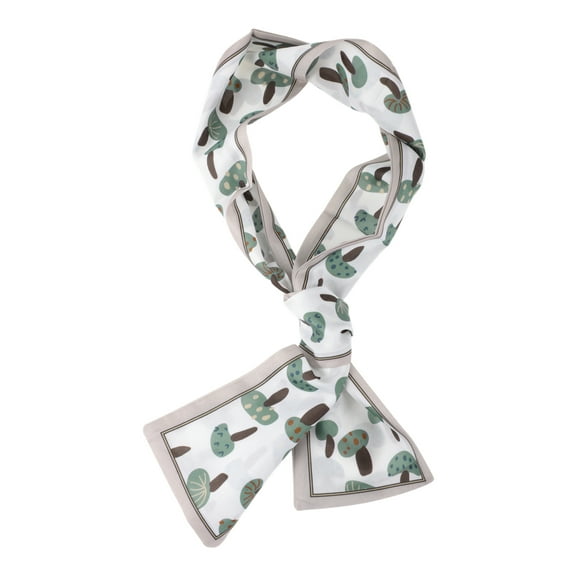 Unique Bargains 1 Pc Headband Mushrooms Satin Hairband for Women Beige Coffee Color