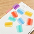 thumbnail image 6 of OCCOKO Colored PP Plastic Index Page Clips Removable Index Tabs Dividers Loose Notebook Page Markers Reusable File Index Clips Bookmarks For Students Document Classification, Clear, 6 of 9