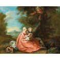 thumbnail image 2 of Etienne Jeaurat 18x15 Black Ornate Wood Framed Double Matted Museum Art Print Titled - The Countryman Who Sought His Calf, 2 of 5
