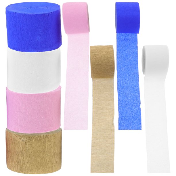 KAKOWELY 8 rollos de serpentinas de papel crepé para fiestas, bodas, cumpleaños y festivales.
