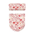 thumbnail image 5 of HELLHERO Heart Pattern Toilet Seat Lid Cover Set Holiday Dressing Set of 2 Easy to Clean Stretch Toilet Bowl Cover Elastic Edge, 5 of 8