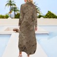 thumbnail image 2 of Marble Texture Print Shirt Dress Long Sleeve Street Fashion V Neck Oversized Casual Dress Women Evening Dress, 2 of 7
