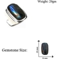 thumbnail image 3 of Genuine Blue Fire Black Labradorite Gemstone Beautiful 925 Silver Plated Fashion Ring for Women Unique Modern Designer Party Finger Jewelry Handmade by Artisans, US Ring Size 9, 3 of 3