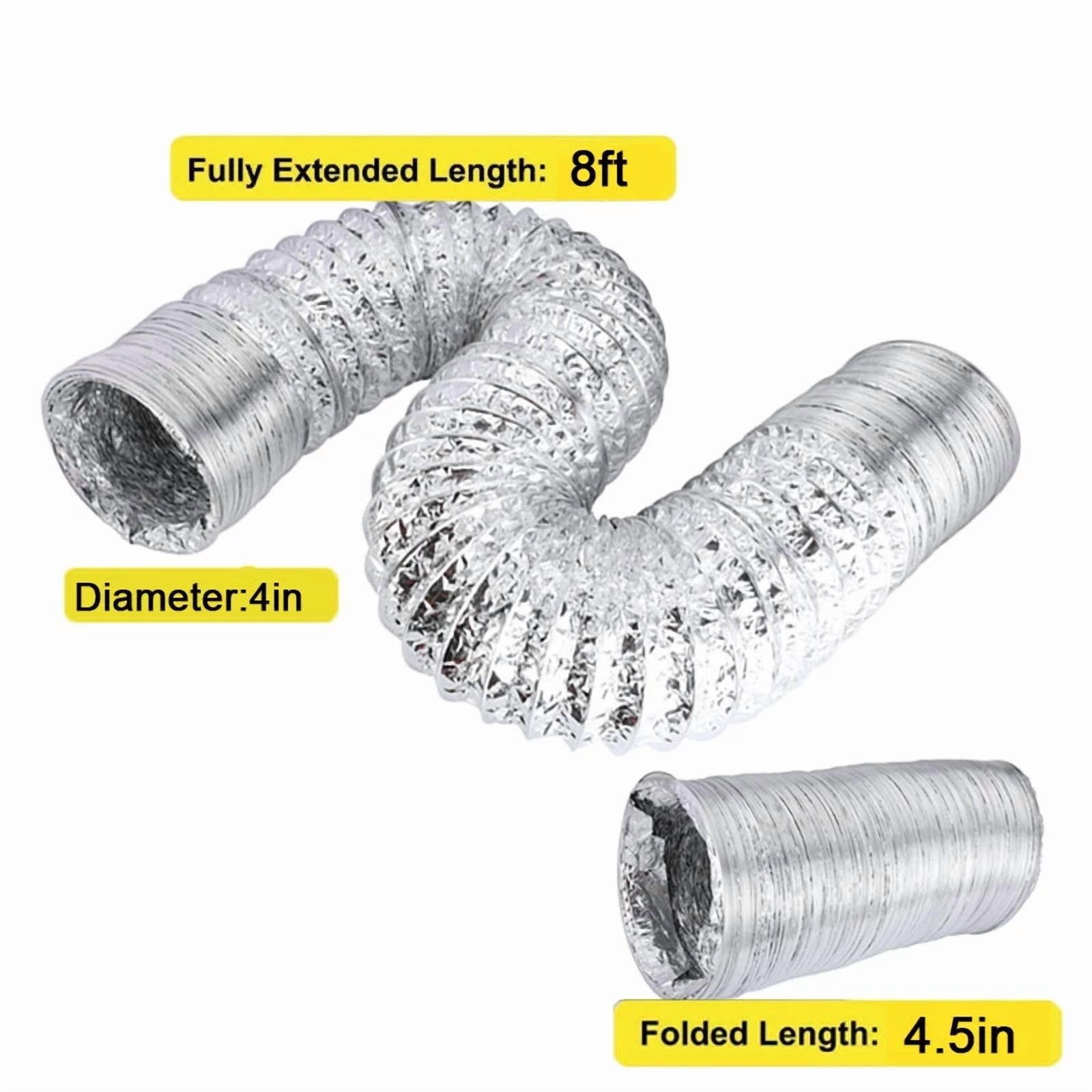 4" Inch Non-Insulated Flexible Aluminum Air Ducting Dry Ventilation Hose
