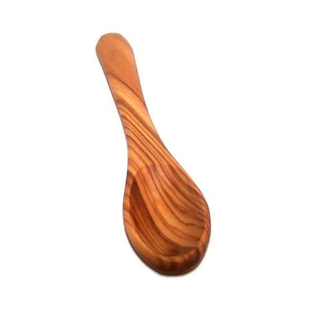 Hand Carved Olive Wood Mustard/ salt / Pepper or spices Spoon - (5 Inches) - Asfour Outlet