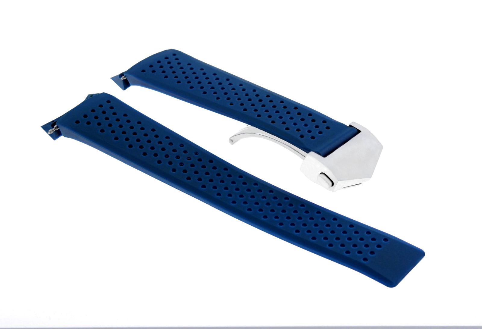 Ewatchparts 22MM RUBBER STRAP BAND DEPLOYMENT CLASP FOR TAG HEUER