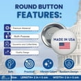 thumbnail image 4 of Round Button - State Seal Idaho - USA | Wearable Souvenir Pin, Travel Memorabilia, Collectible Accessory, 4 of 9