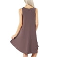 thumbnail image 7 of Sngxgn Women's Sleeveless Spaghetti Strap Neck Satin Dress Beach Evening Party Dresses(Coffee,XXL), 7 of 7