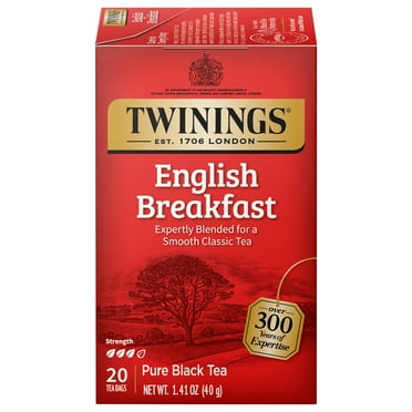 Twinings English Breakfast Pure Black Tea Bags, 20 Count Box
