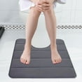 thumbnail image 5 of Memory Foam Toilet Bath Mat U-Shaped, Commode Contour Rug, Soft and Comfortable, Super Water Absorption, Non-Slip, Thick, Machine Wash and Easier to Dry for Bathroom, 16x20in -Dark Gray, 5 of 7