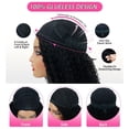 thumbnail image 2 of Half Wig Human Hair Glueless Wigs Upgrade 3 IN 1 Half Wig With Drawstring Seamless Clip Ins Flip Over Burmese Curly Human Hair No Glue No Lace For Women 200% Density ( Color, 30inch), 2 of 6