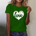 thumbnail image 2 of Hyknon Hauts pour Femmes Été Mode Imprimé Amour Décontracté Manches Courtes Chandail-Over Doux Polyvalent pour Sortir, 2 of 4