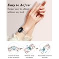 thumbnail image 7 of Wearlizer Metal Band Compatible with Samsung Galaxy Watch 9/8 40mm 44mm & Watch 8 Classic 46mm, Dressy Stainless Steel Chain Bracelet Band for Women, No Gap Adjustable Strap, 7 of 7
