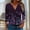 Purple, variant on Drovellove Women's V Neck Printed T-Shirt 3/4 Length Sleeve Top – Casual Blouse for Daily Wear, Work, or Party