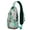 Greenish-blue-3, variant on Dino Lovers Cartoon Sling Backpack – Funny Colorful Dinosaur Pattern Bag – Cute Shoulder Purse for Men and Teens