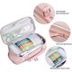 thumbnail image 4 of Pencil Case, Large Capacity Pencil Case, Double Zipper Pink Pencil Case with Big Compartments Pocket Big Pencil Pouch for School Office College School, 4 of 5