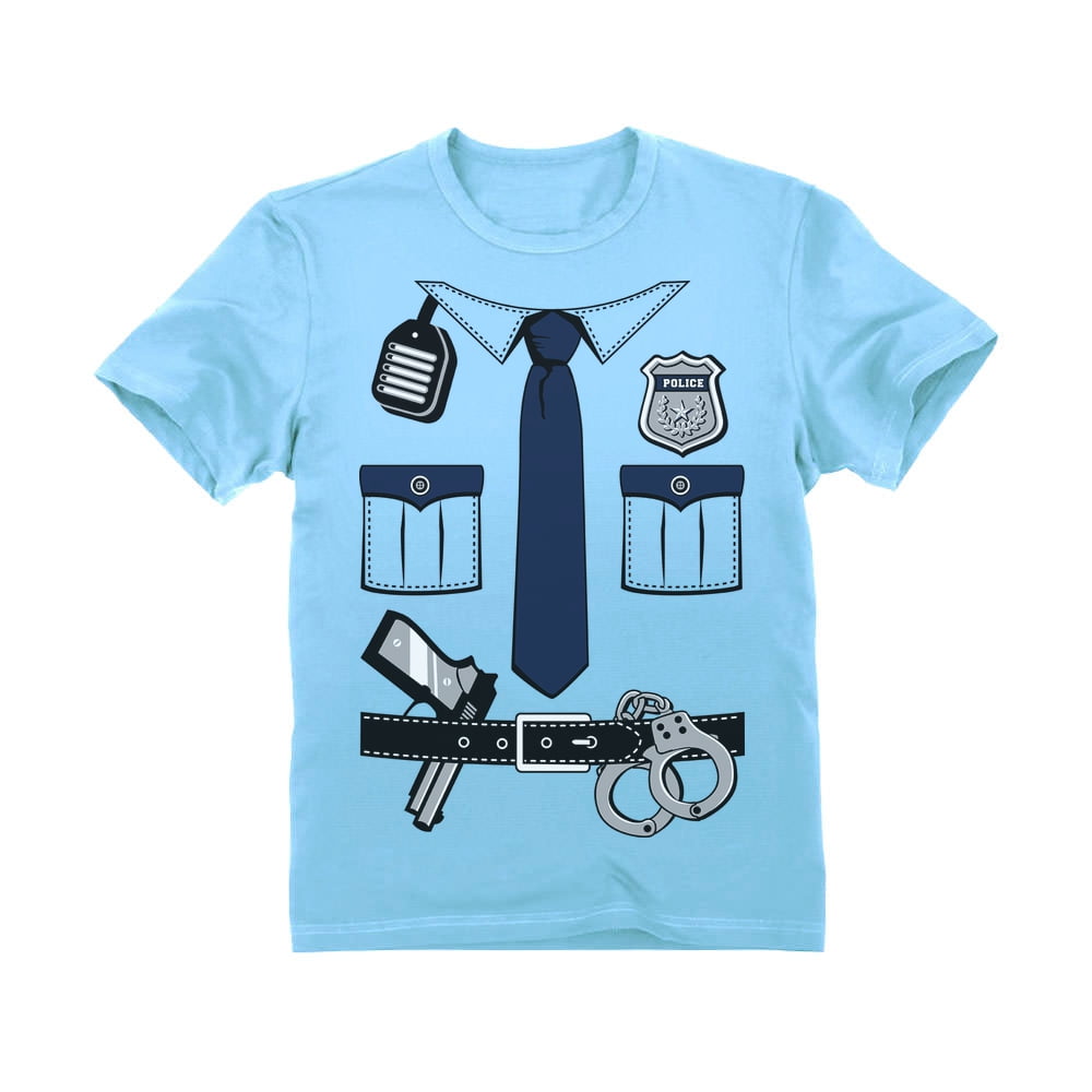 Pilot Halloween Costume Outfit Suit Youth Kids T-Shirt Uniform 