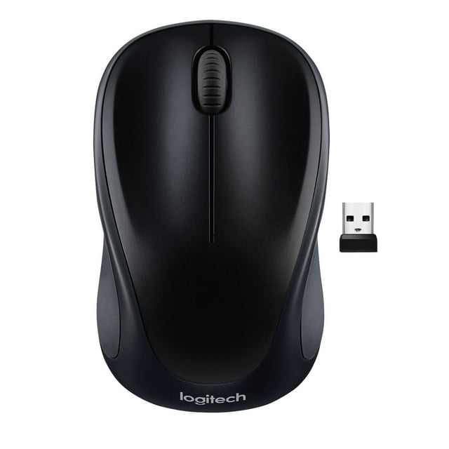 Logitech M317 Wireless Mouse, 2.4 GHz with USB Unifying Receiver, 1000 DPI Optical Tracking, 12 Month Battery, Compatible with PC, Mac, Laptop, Chromebook - Black
