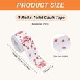thumbnail image 2 of Caulk Tape Waterproof Self Adhesive Toilet Caulking Sealant Strip Bathtub Caulk Sealing Strip Tape, Red Flowers (1.5 Inch x 10.5 Ft), 2 of 7