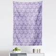 thumbnail image 1 of Purple Rose Tapestry, Symbol of Grace Eloquent Design of Flower Foliage Spring Art Pattern, Fabric Wall Hanging Decor for Bedroom Living Room Dorm, 5 Sizes, Lavender and White, by Ambesonne, 1 of 1