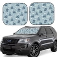 thumbnail image 1 of Saiise Cute Hippopotamus for Foldable Car Sun Shades (2-Pack) Offer Sun Protection with an Easy-fold Design for Convenient Windshield Shading-Medium, 1 of 6