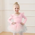 thumbnail image 4 of Girls Sweatsuit Long Sleeve Ballet Leotard for With Detachable Tutu Skirt Dance Gymnastics Performance Elegant Twirl Outfit for Recital Practice and, 4 of 4