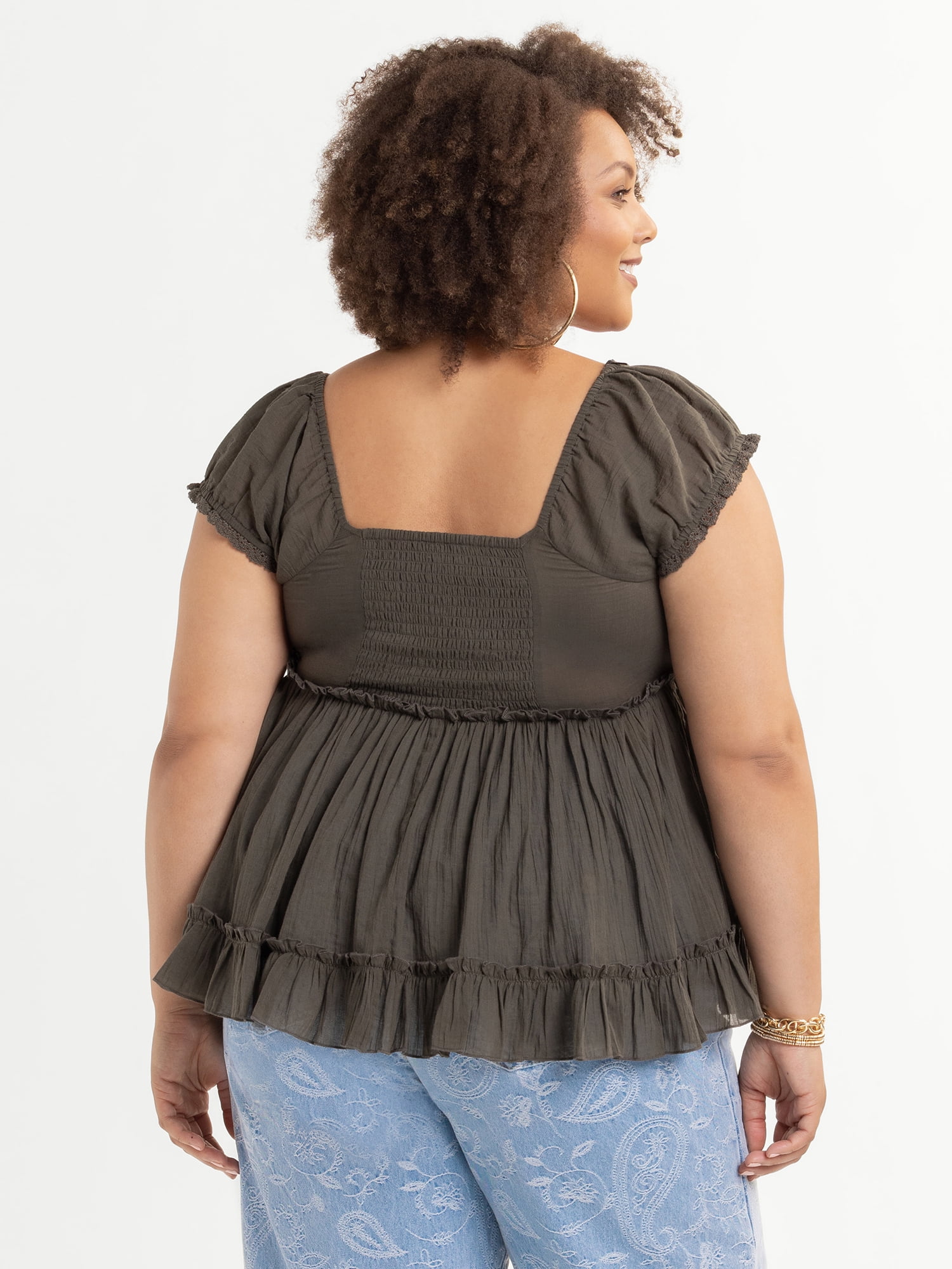 Jessica Simpson Women's Plus Size Saphire Shirt, Sizes 0X-4X