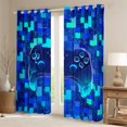 thumbnail image 2 of Homewish Pixelated Miners Black Out Curtains For Boys Girls,Abstract Ombre Gamer Curtains Pack of 2 (42x63 Each),Video Game Bedroom Curtains,Microfiber Bedroom Decor, 2 of 6