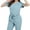 Light Blue, variant on Bosfbaoi Women's 2 Piece Scrub Set Nursing Uniform Sets V-Neck Puff Sleeve Top Multi-Pocket Straight Leg Pants Medical Uniform