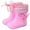 Pink, variant on Otqutp Kids Rain Boots Toddler Non Slip Rain Shoes Children Waterproof Boots for Boys Girls Lightweight Rubber Boots